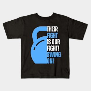 Blue Kettlebell Diabetes Awareness Kids T-Shirt